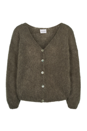 Cornelia LS Cardigan Dark Taupe Americandreams