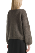 Cornelia LS Cardigan Dark Taupe Americandreams