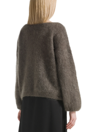 Cornelia LS Cardigan Dark Taupe Americandreams