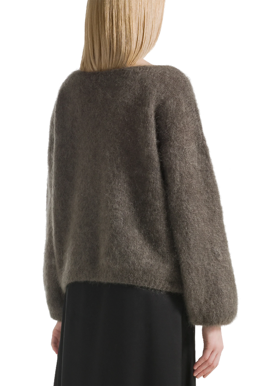 Cornelia LS Cardigan Dark Taupe Americandreams