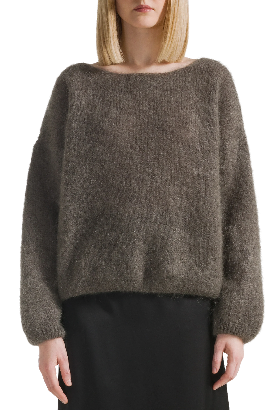Cornelia LS Cardigan Dark Taupe Americandreams
