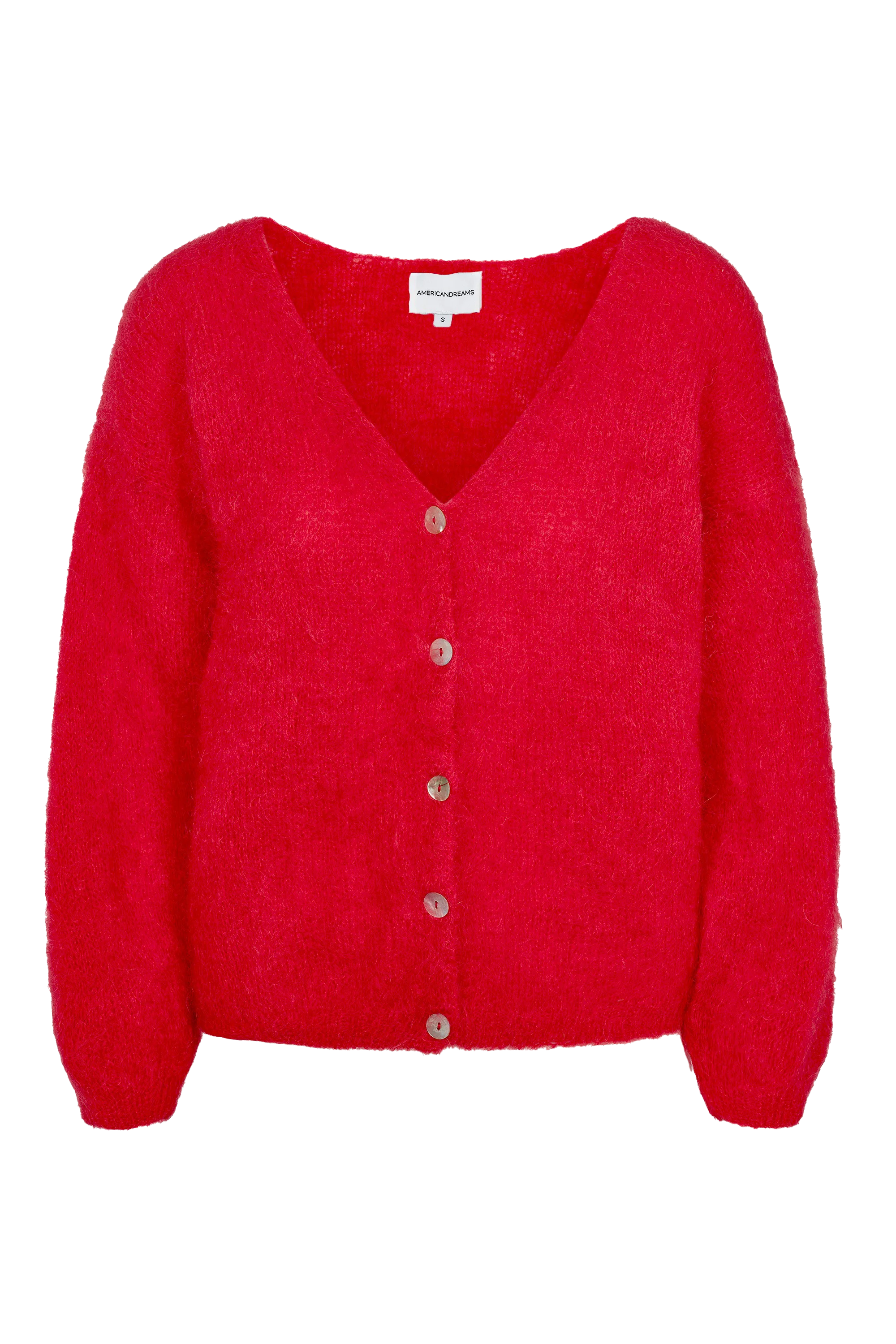 Cornelia LS Cardigan Lipstick Red Americandreams