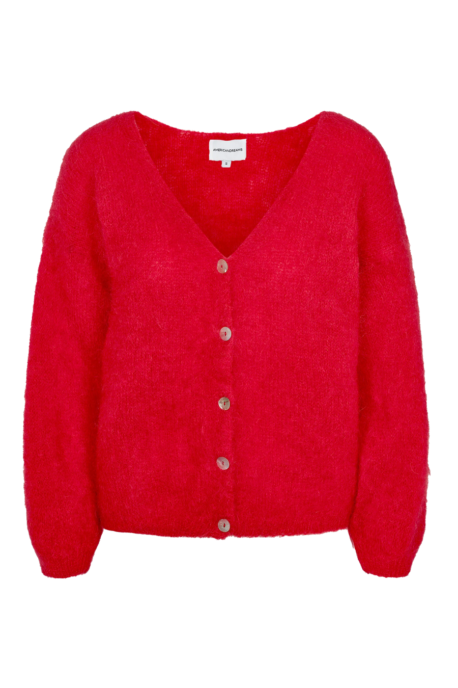 Cornelia LS Cardigan Lipstick Red Americandreams