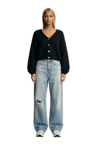 Cornelia Cropped Cardigan Black Americandreams