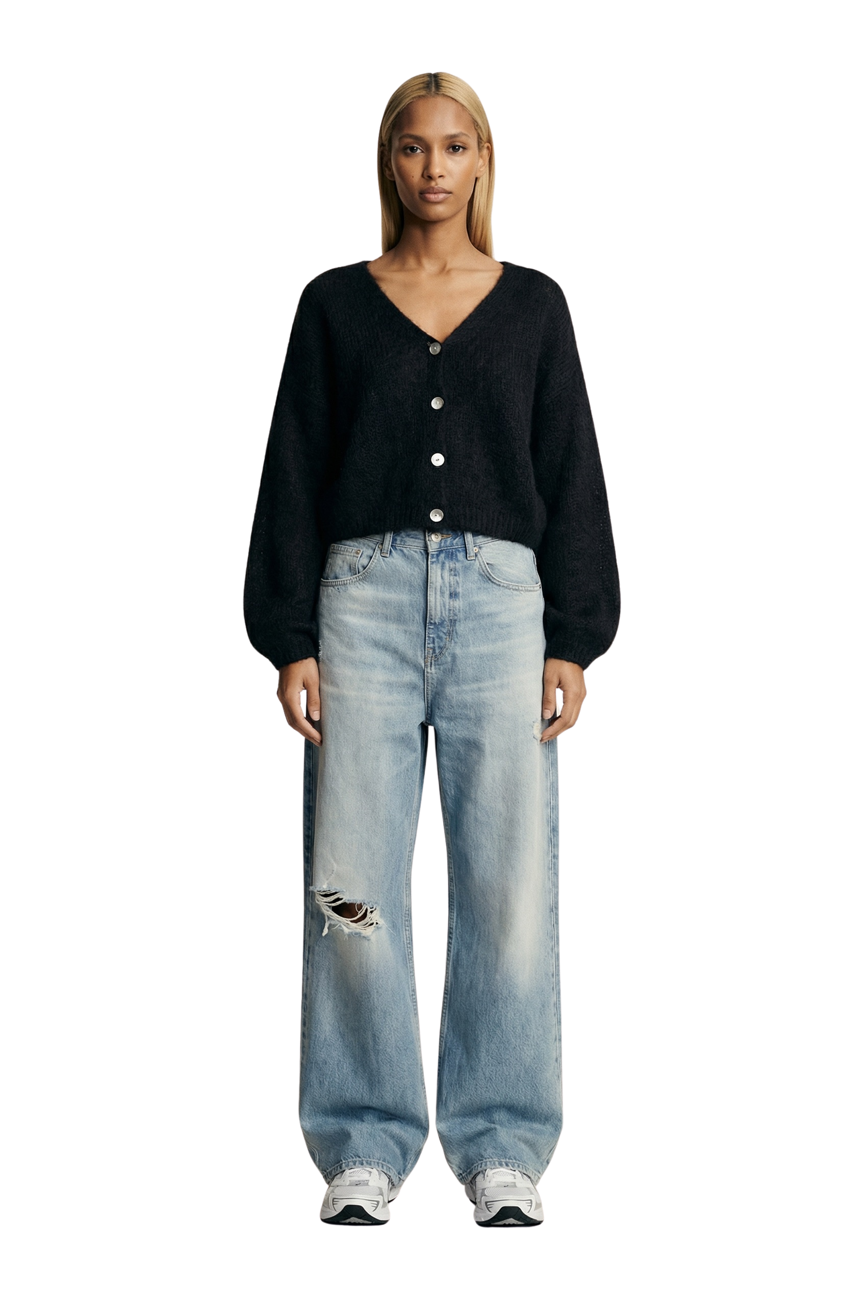 Cornelia Cropped Cardigan Black Americandreams