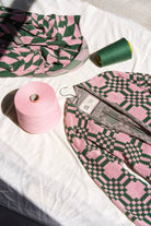 Weave Bathrobe | Pink & Green towel.studio