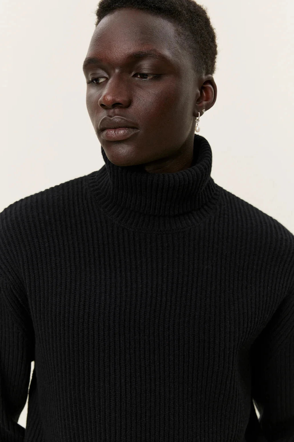 Eddie Wool Rib Rollneck Knit Les Deux