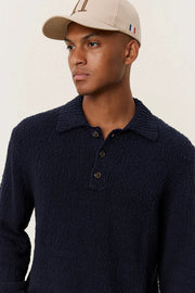 Errol Cotton Rugby Knit Dark Navy