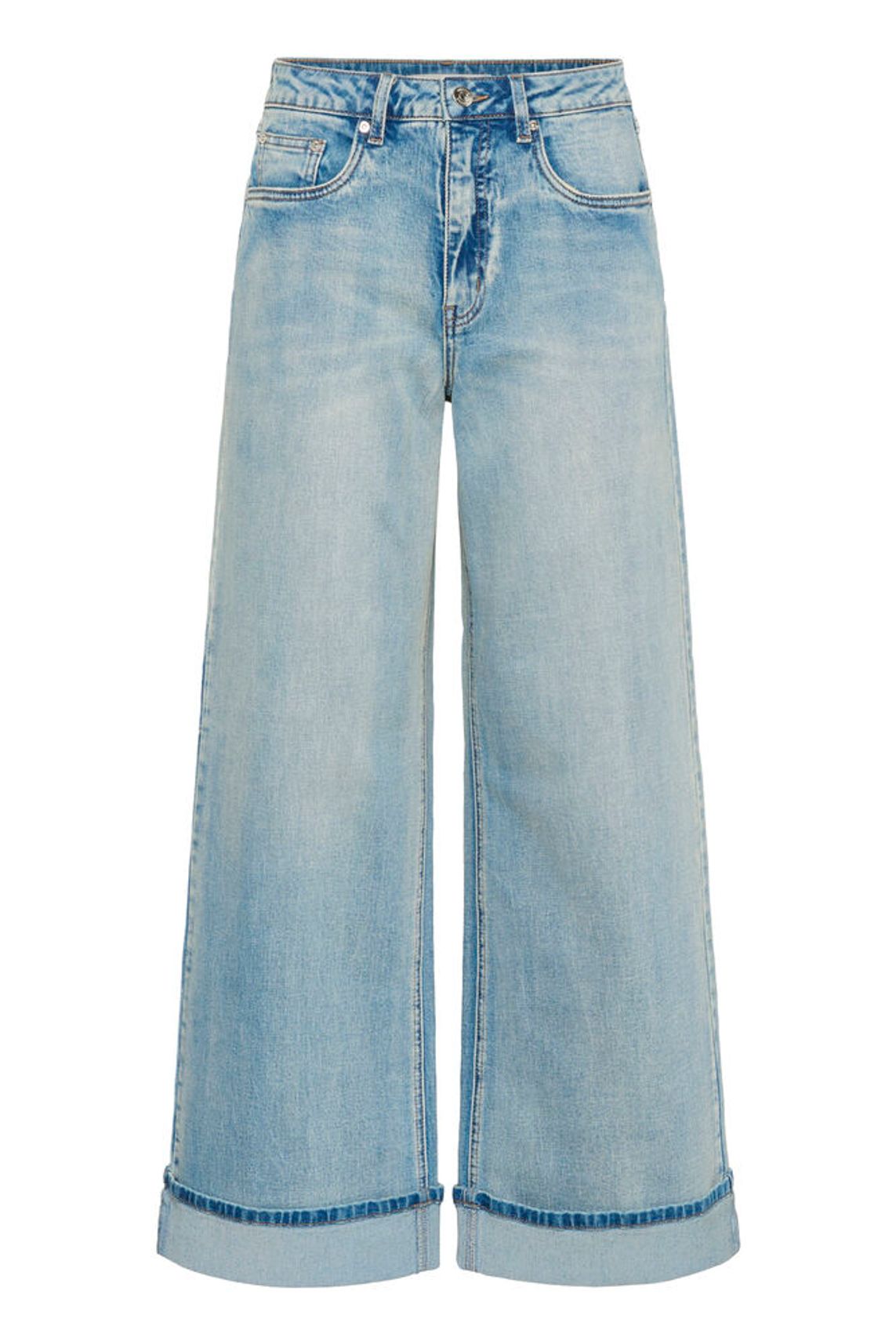 GZsara HW wide jeans - Washed blue Gestuz