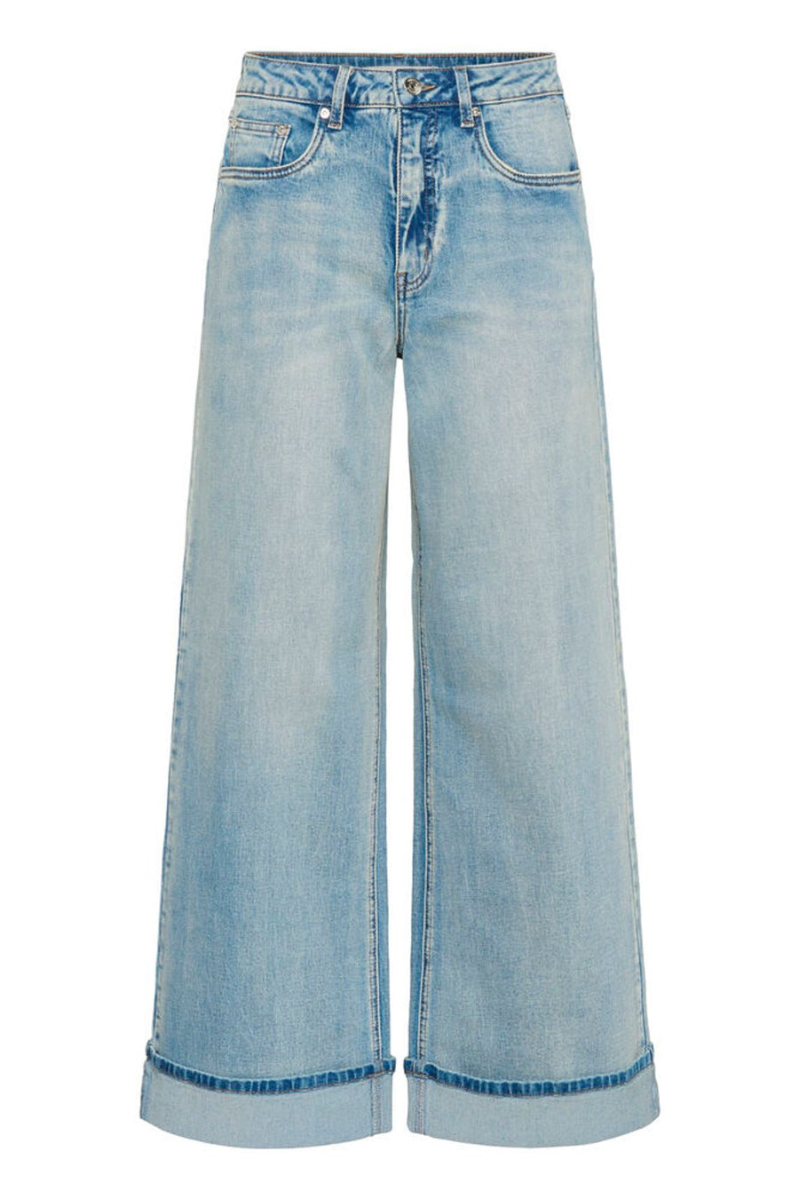 GZsara HW wide jeans - Washed blue Gestuz