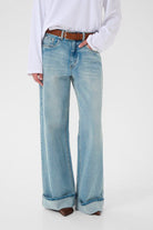 GZsara HW wide jeans - Washed blue Gestuz