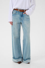 GZsara HW wide jeans - Washed blue Gestuz