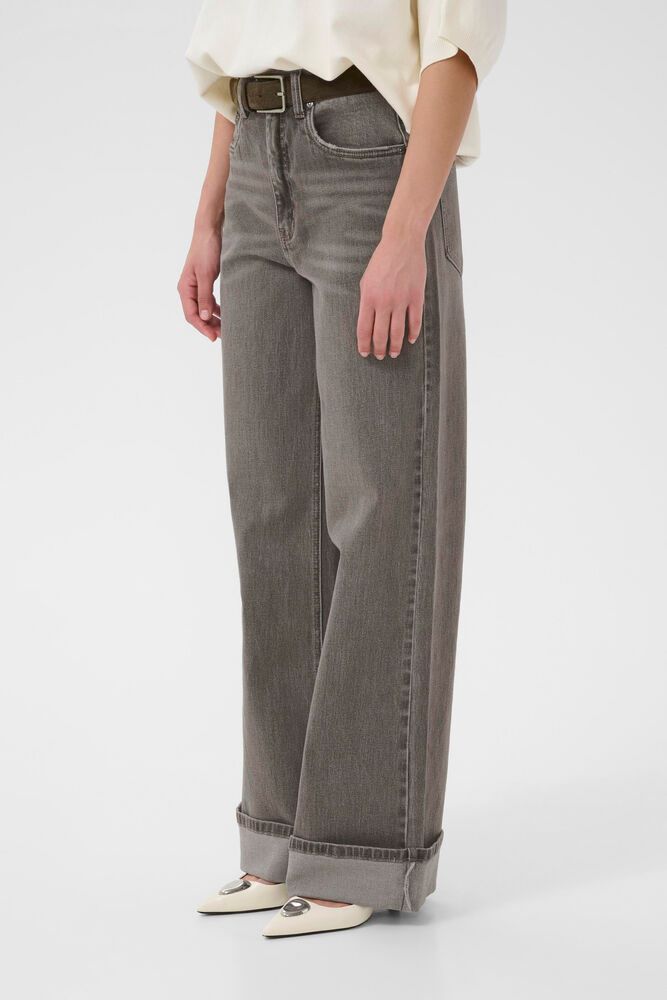 GZsara HW wide jeans - Washed grey Gestuz