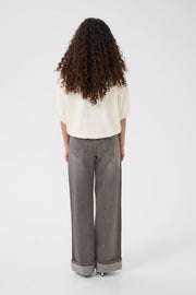 GZsara HW wide jeans - Washed grey Gestuz