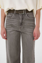 GZsara HW wide jeans - Washed grey Gestuz