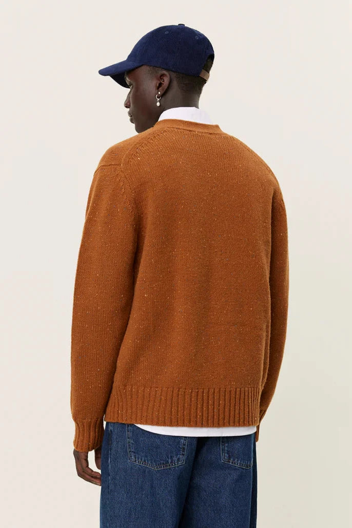 Gary Fleck Wool Cardigan (Dark Ochre)