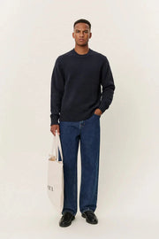 Gary Fleck Wool Roundneck (Dark Navy)