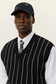 Gaston Jacquard Pinstripe Vest Les Deux