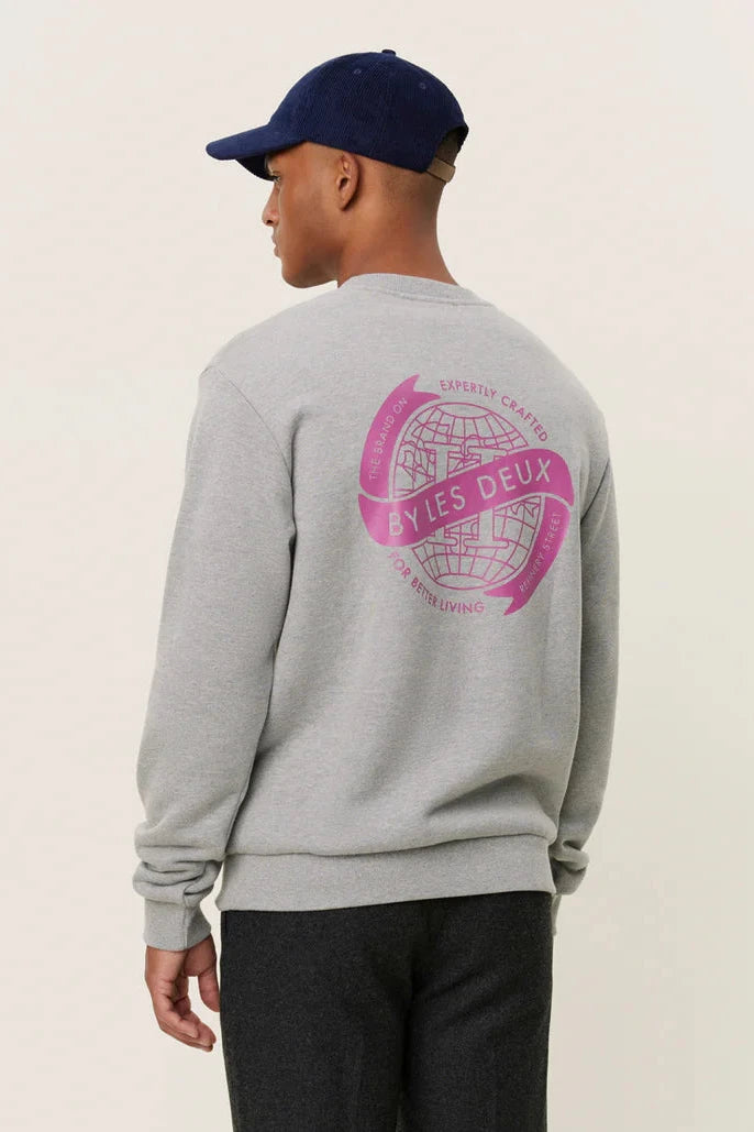 Globe Sweatshirt Grey Melange