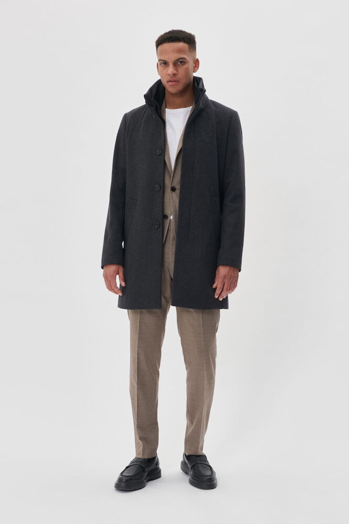 Harvey N Classic Wool - Medium grey melange Matinique