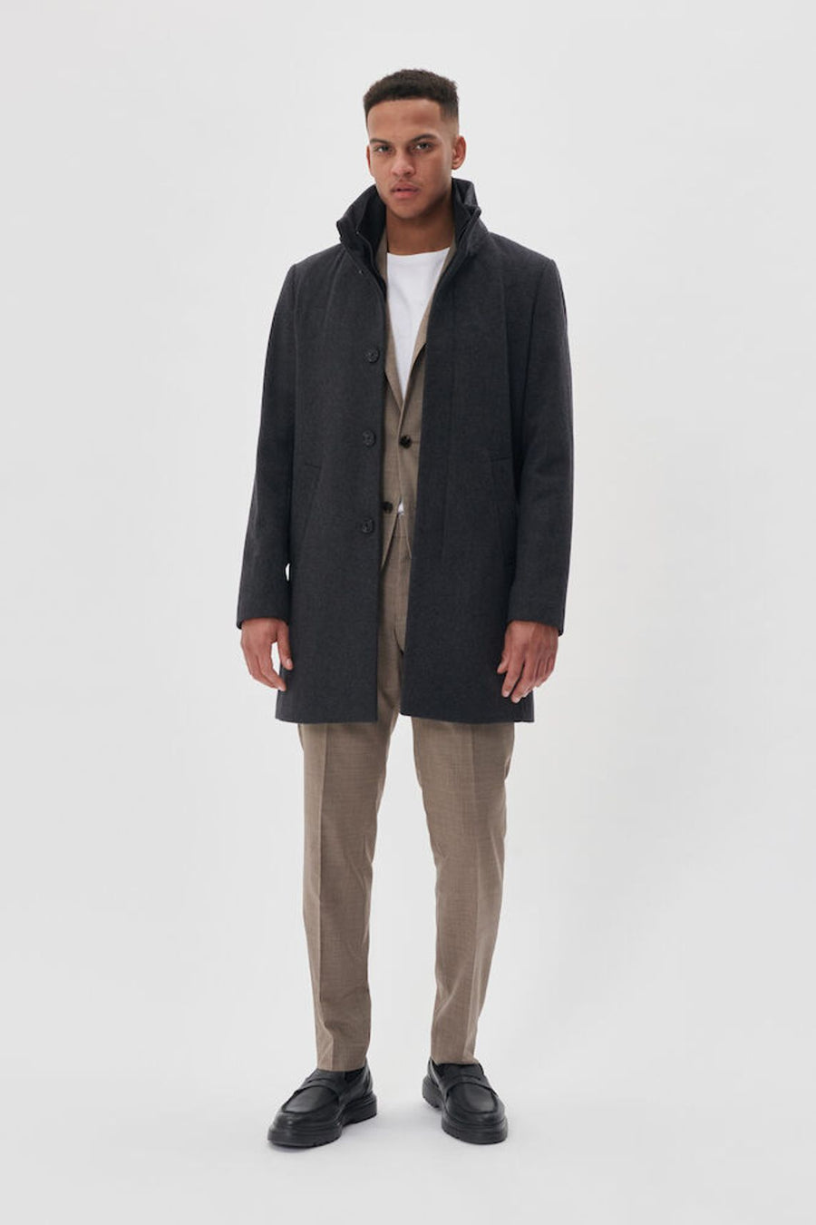 Harvey N Classic Wool - Medium grey melange Matinique