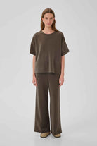 HelleMW EMB Boxy Tee - Major Brown My Essential Wardrobe