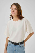 HelleMW EMB Boxy Tee - White My Essential Wardrobe