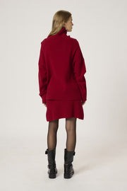 HuxiMW wool and kashmir rollneck - Burgundy My Essential Wardrobe