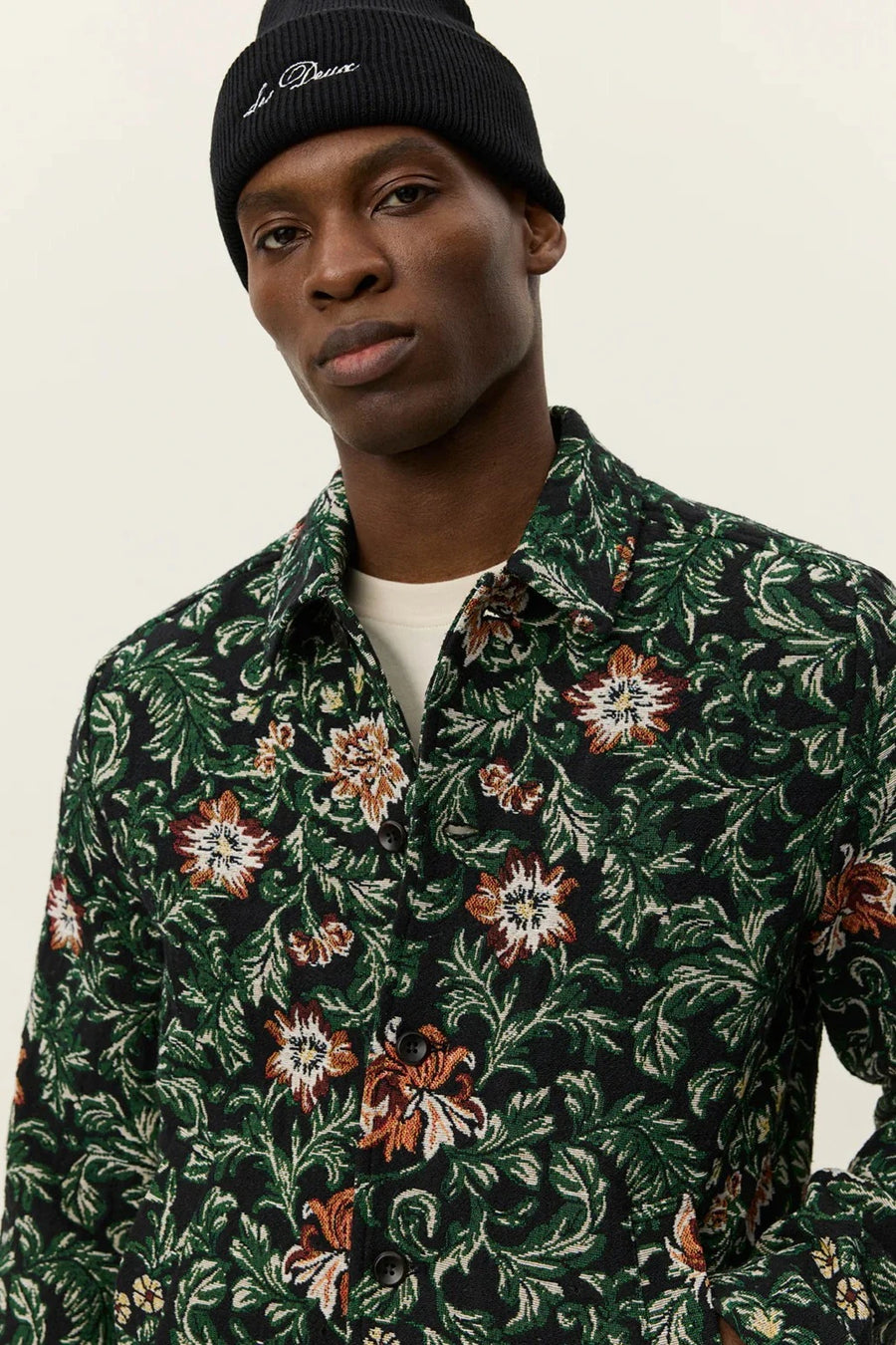 Jaiden Flower Jacquard Overshirt Les Deux