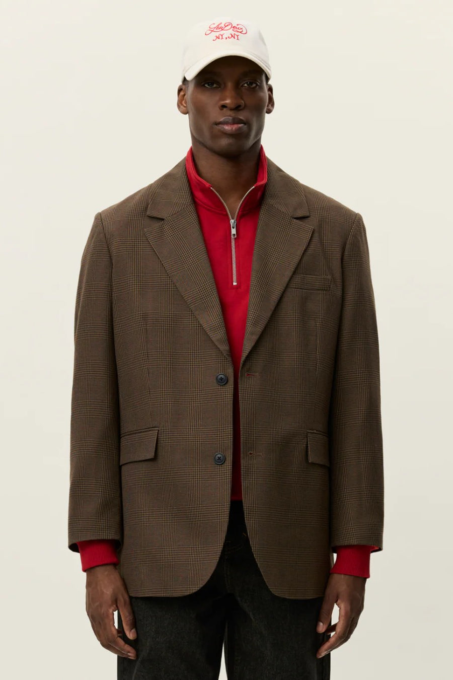 James Houndstooth Check Blazer Les Deux