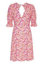 Koko Short Dress Red Flower Americandreams