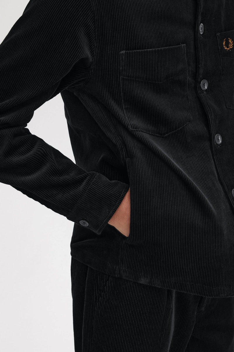 Cord Overshirt (Black)