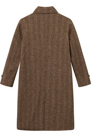 Maximilian Herringbone Wool Coat