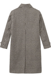 Maximilian Houndstooth Wool Coat