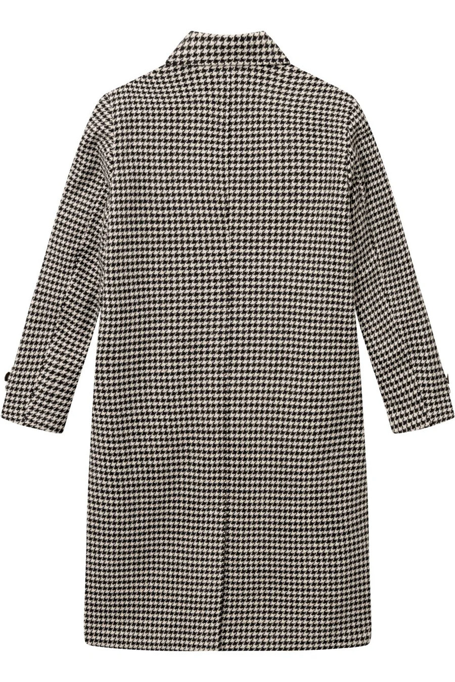 Maximilian Houndstooth Wool Coat