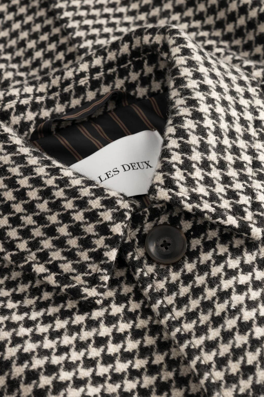 Maximilian Houndstooth Wool Coat