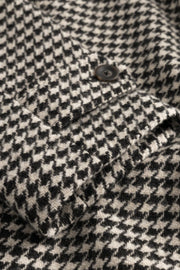 Maximilian Houndstooth Wool Coat