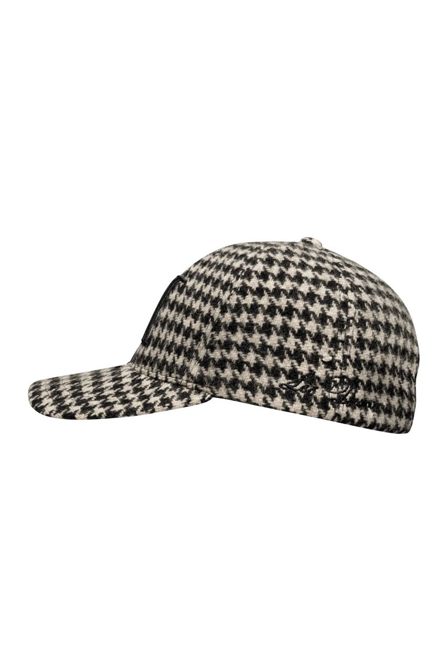 Houndstooth Wool Baseball Cap