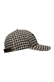 Houndstooth Wool Baseball Cap