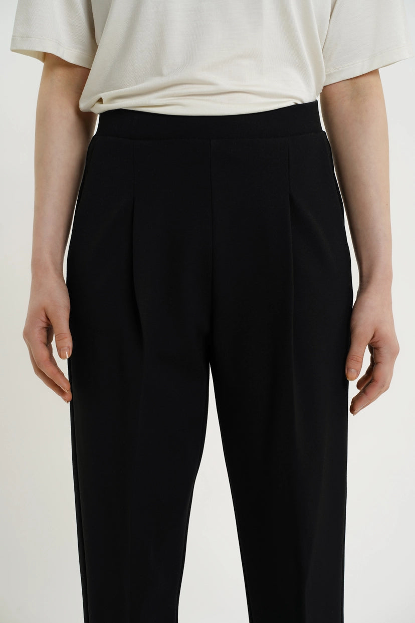 Lee Pleat Pants – Black Residus