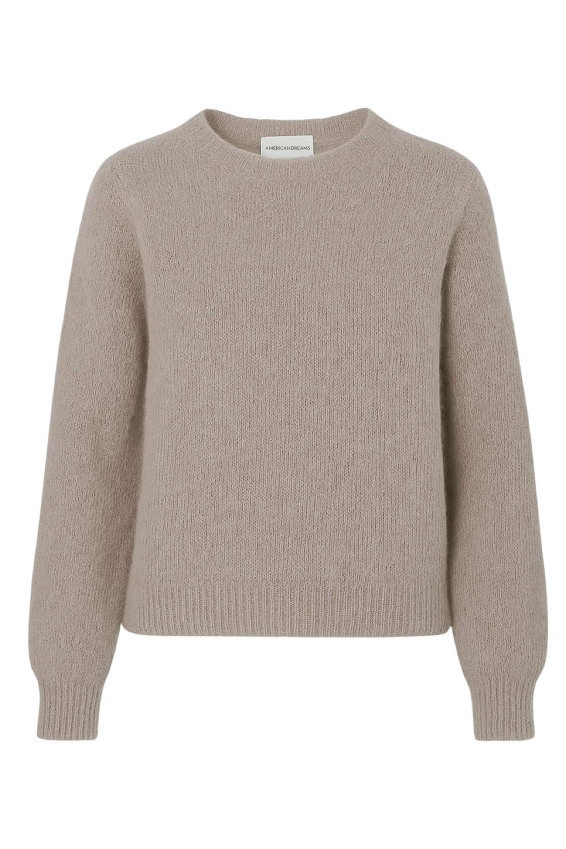 Liana Round Neck Pullover Light Taupe Americandreams