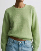 Liana Round Neck Pullover Tea Green Americandreams