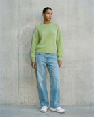 Liana Round Neck Pullover Tea Green Americandreams