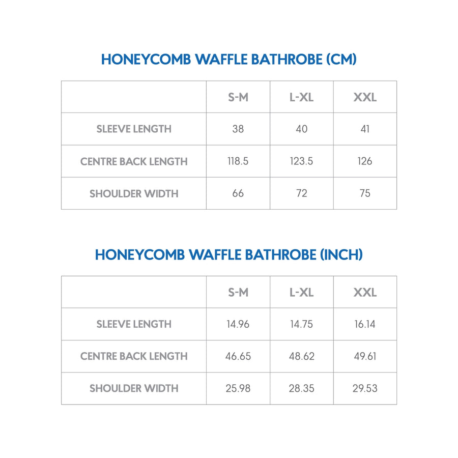 Powder Linen & Cotton Honeycomb Waffle Bathrobe Linen Tales