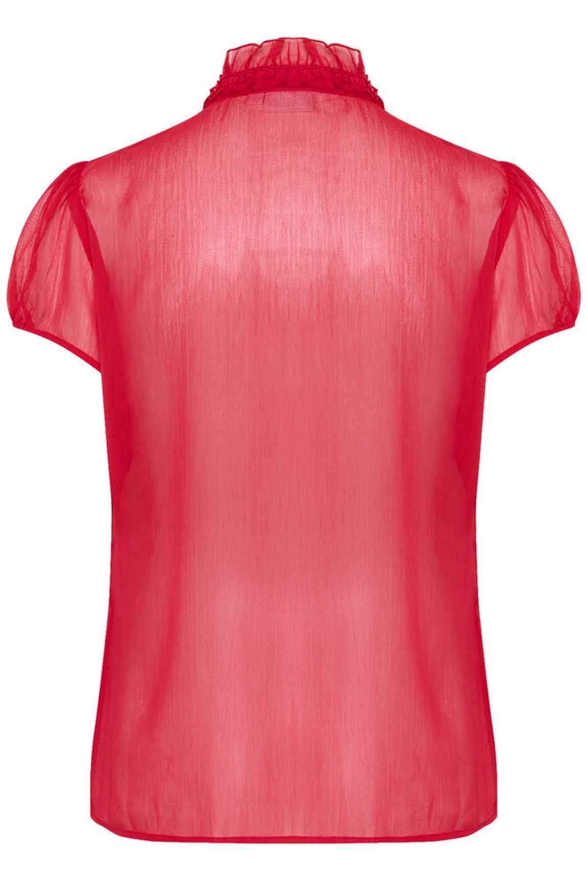 LiljaSZ Crinkle SS Shirt - Chinese Red Saint Tropez