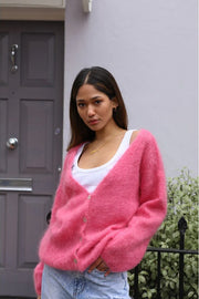 Cornelia LS Cardigan - Pink Americandreams