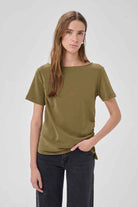 MWHelle Asymmetric Tee - Green My Essential Wardrobe
