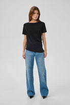 MWHelle Asymmetric Tee - Black My Essential Wardrobe