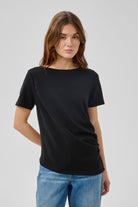 MWHelle Asymmetric Tee - Black My Essential Wardrobe