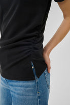 MWHelle Asymmetric Tee - Black My Essential Wardrobe